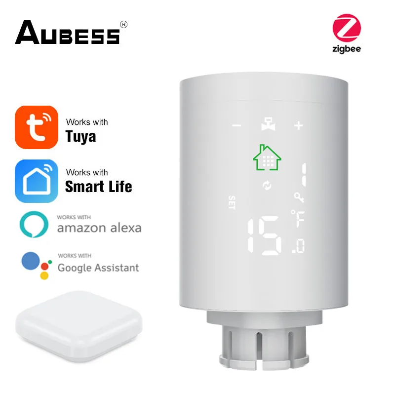 Aubess ZigBee Tuya Smart Thermostatic Radiator Programmable Thermostat Valve Temperature Controller Voice Control Via Alexa
Aubess ZigBee Tuya Smart Thermostatic Radiator Programmable Thermostat Valve Temperature Controller Voice Control Via Alexa