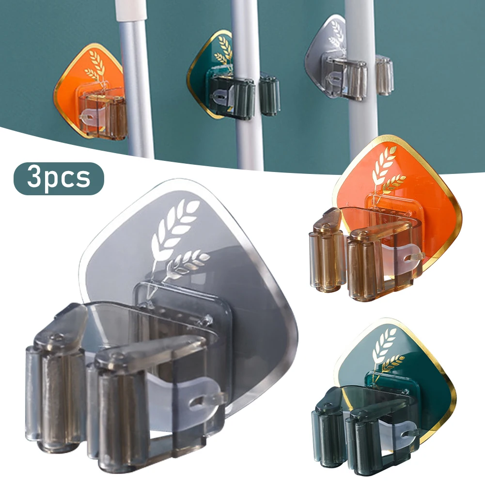 3pcs Mop Holder Rack No Punching Stickers Adjustable Designs Wall Mounted Mop Buckle Multifunction Bathroom Storage Rack
3pcs Mop Holder Rack No Punching Stickers Adjustable Designs Wall Mounted Mop Buckle Multifunction Bathroom Storage Rack