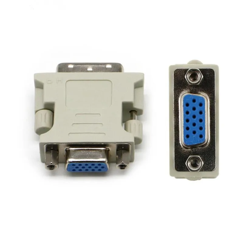 DVI to VGA adapter DVI-I male 24+5 pin to VGA female adapter HD video graphics card converter for PC HDTV projector
DVI to VGA adapter DVI-I male 24+5 pin to VGA female adapter HD video graphics card converter for PC HDTV projector