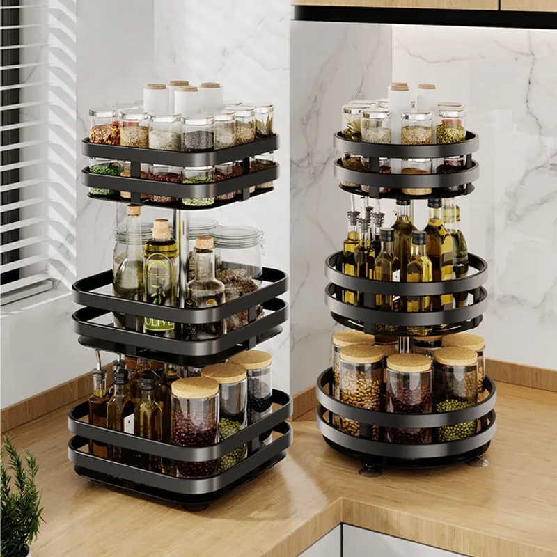 Kitchen Products Rotating Layered Rack Household Multifunctional Countertop Seasoning Floor Storage Rack
Kitchen Products Rotating Layered Rack Household Multifunctional Countertop Seasoning Floor Storage Rack