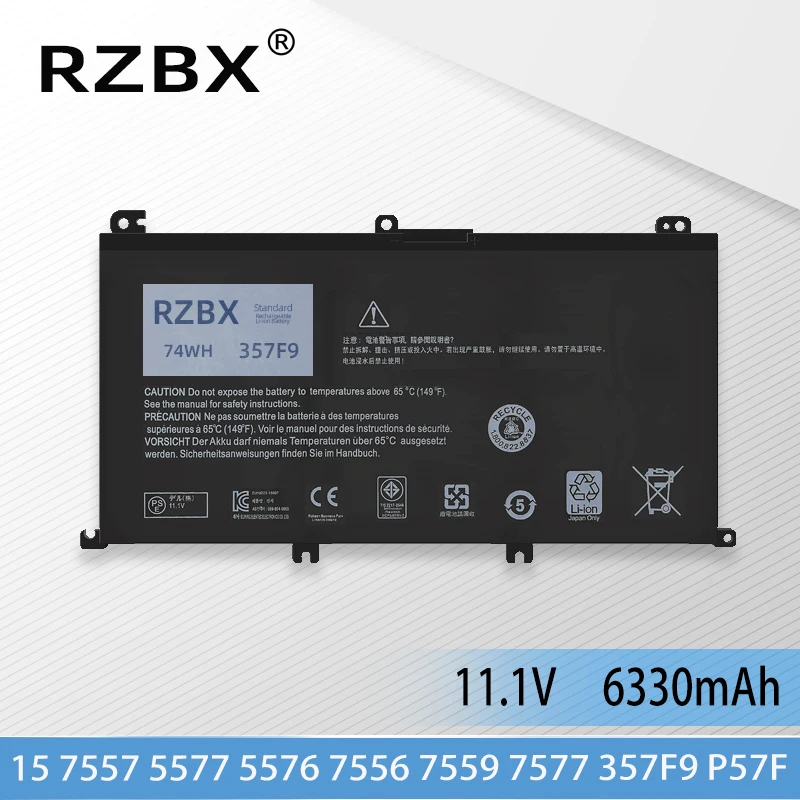 

Аккумулятор для ноутбука RZBX 357F9 для Dell Inspiron 15-7577, 7759, INS15PD-1848B 1748B 1748R 1548R 2548B 2548R 2748B/R 3848B 3948B 00GFJ6