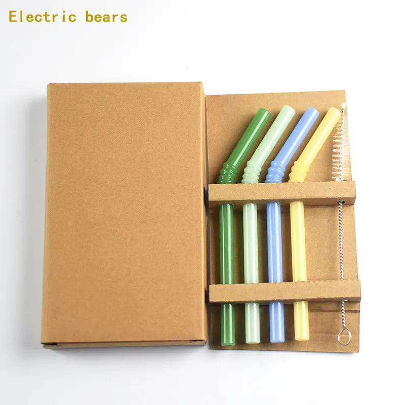 4PC/set Jade Color Glass Straw Heat Resistant Cold Beverage Bent Straws Reusable Straw 150mm*8mm Short Stem Drinking Straw Gift 
4PC/set Jade Color Glass Straw Heat Resistant Cold Beverage Bent Straws Reusable Straw 150mm*8mm Short Stem Drinking Straw Gift