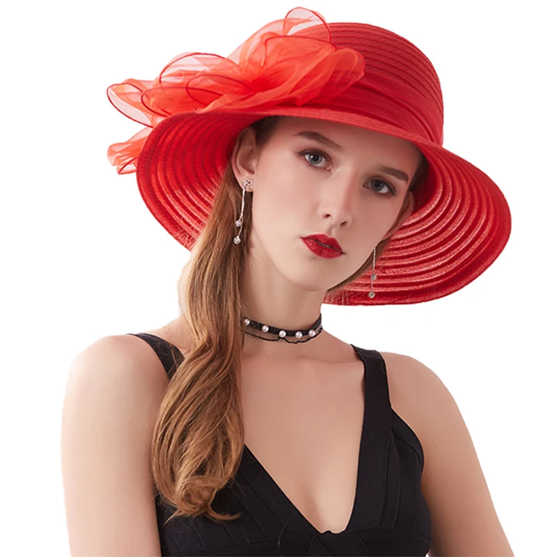 Summer Fashion Elegant Fascinator Hats For Women Wide Brim Organza Kentucky Derby Church Dresses Wedding Fedora Vacation Sun Hat
Summer Fashion Elegant Fascinator Hats For Women Wide Brim Organza Kentucky Derby Church Dresses Wedding Fedora Vacation Sun Hat