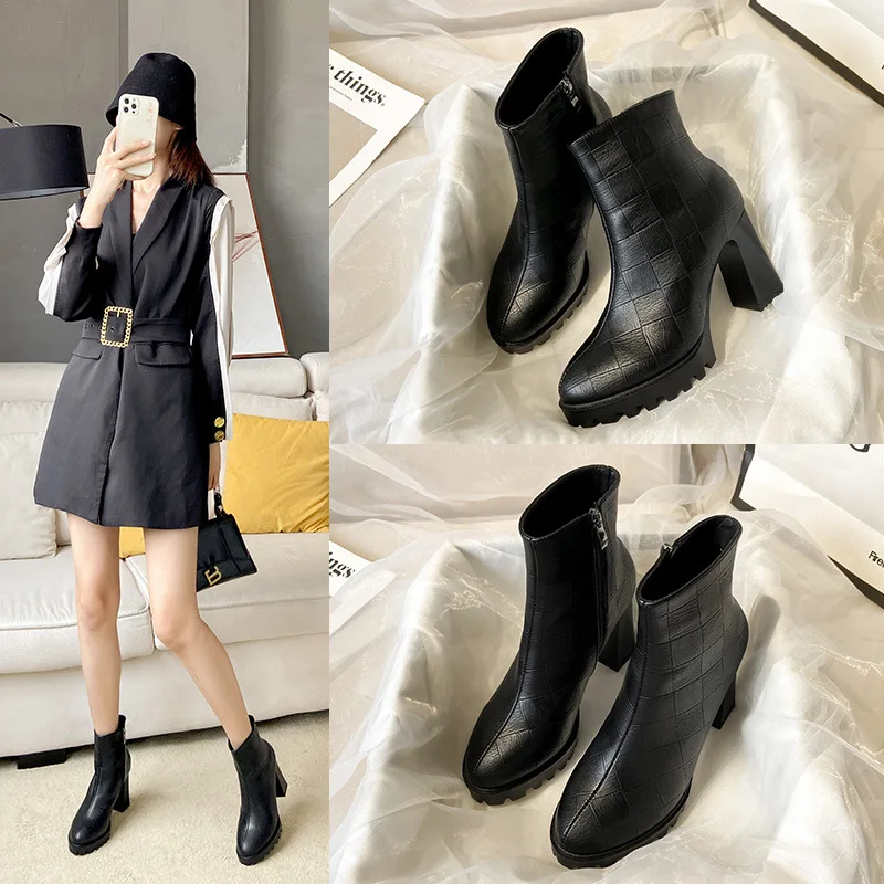 Женские весенние новые универсальные бархатные сапоги на высоком каблуке женские модные короткие сапоги женские на высоком толстом каблук... 
Женские весенние новые универсальные бархатные сапоги на высоком каблуке женские модные короткие сапоги женские на высоком толстом каблук...