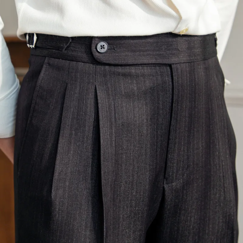 High Waist Business Dress Pants Men Ankle Length Office Social Slim Fit Suit Pant Classic Streetwear Trousers Pantalones Hombre
High Waist Business Dress Pants Men Ankle Length Office Social Slim Fit Suit Pant Classic Streetwear Trousers Pantalones Hombre