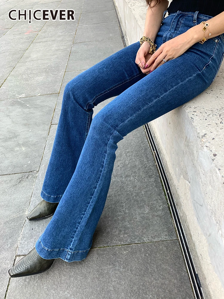 CHICEVER Vintage Blue Denim Pants For Women High Waist Patchwork Pockets Slim Long Flare Jeans Female Spring Fashion Clothes New
CHICEVER Vintage Blue Denim Pants For Women High Waist Patchwork Pockets Slim Long Flare Jeans Female Spring Fashion Clothes New
