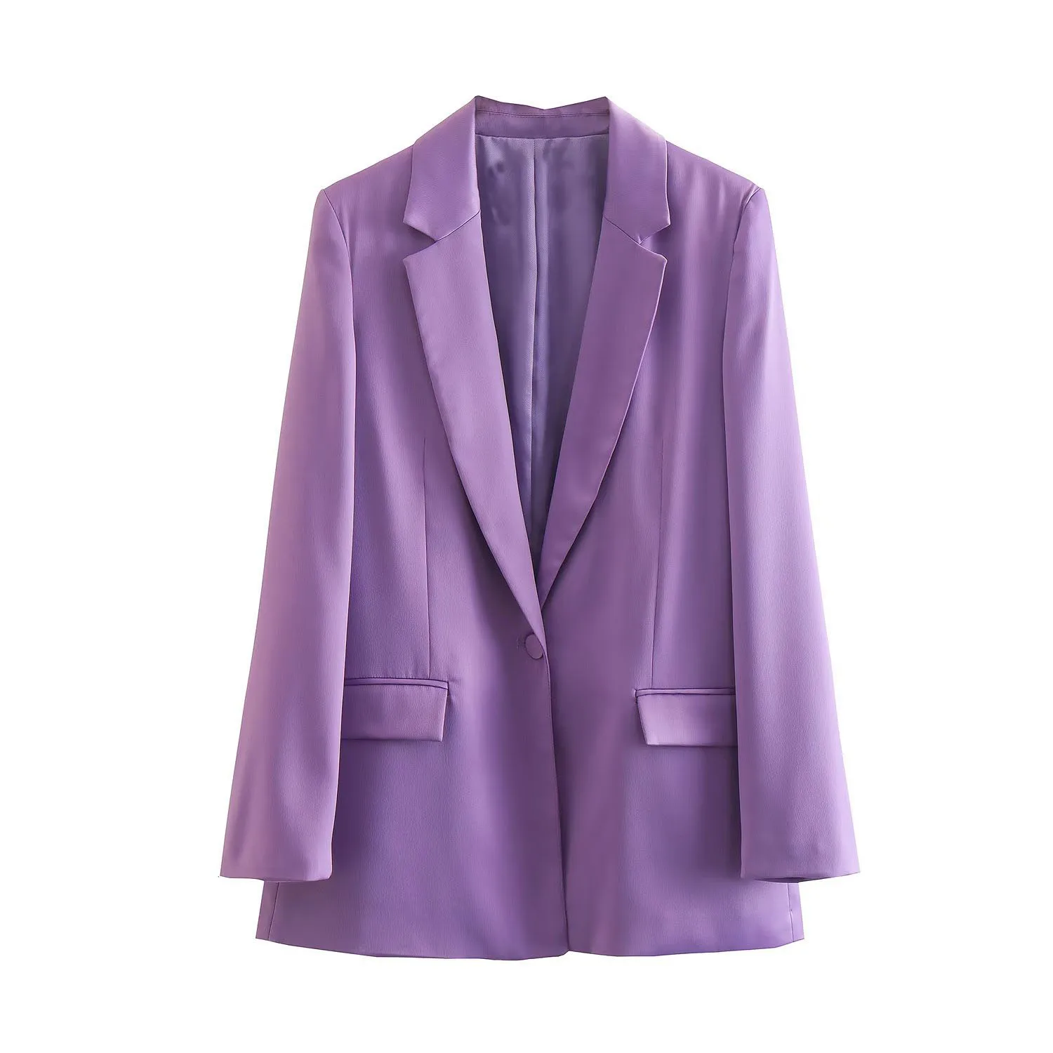 Solid Purple Chic Office Lady Loose Blazers For Women Elegant Stylish Coats 2022 Women's Long Sleeve Single Button Blazer
Solid Purple Chic Office Lady Loose Blazers For Women Elegant Stylish Coats 2022 Women's Long Sleeve Single Button Blazer
