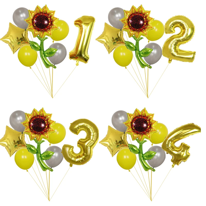 7Pcs Sunflower Digital Balloons Set Optimistic Flower Air Globos Children Birthday Party Baby Shower Decorations Kids Toys Gifts
7Pcs Sunflower Digital Balloons Set Optimistic Flower Air Globos Children Birthday Party Baby Shower Decorations Kids Toys Gifts