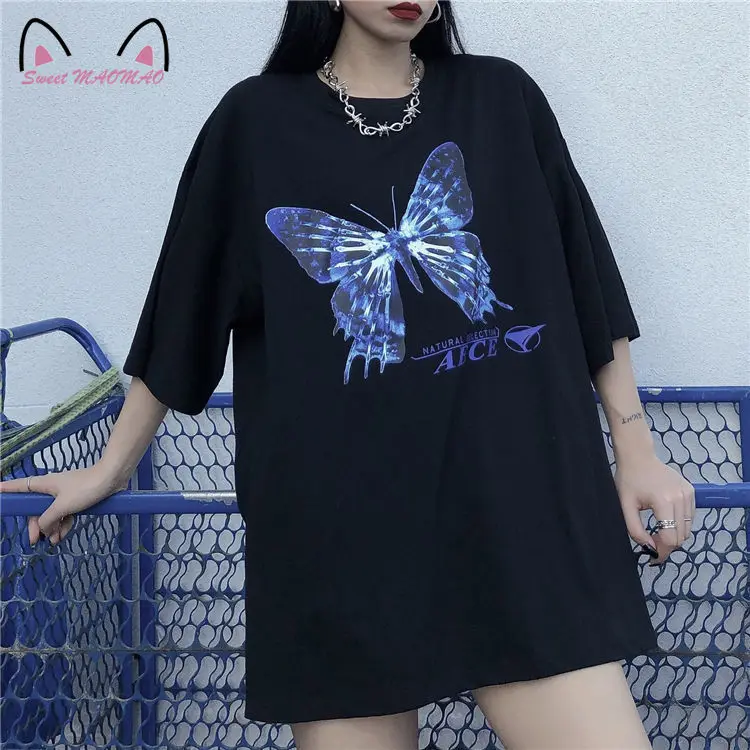 Harajuku Women's T-shirt Cute Butterfly Print tshirt Gothic Y2K Vintage Short Sleeve Oversized T-shirt Kawaii Casual Aesthetic
Harajuku Women's T-shirt Cute Butterfly Print tshirt Gothic Y2K Vintage Short Sleeve Oversized T-shirt Kawaii Casual Aesthetic