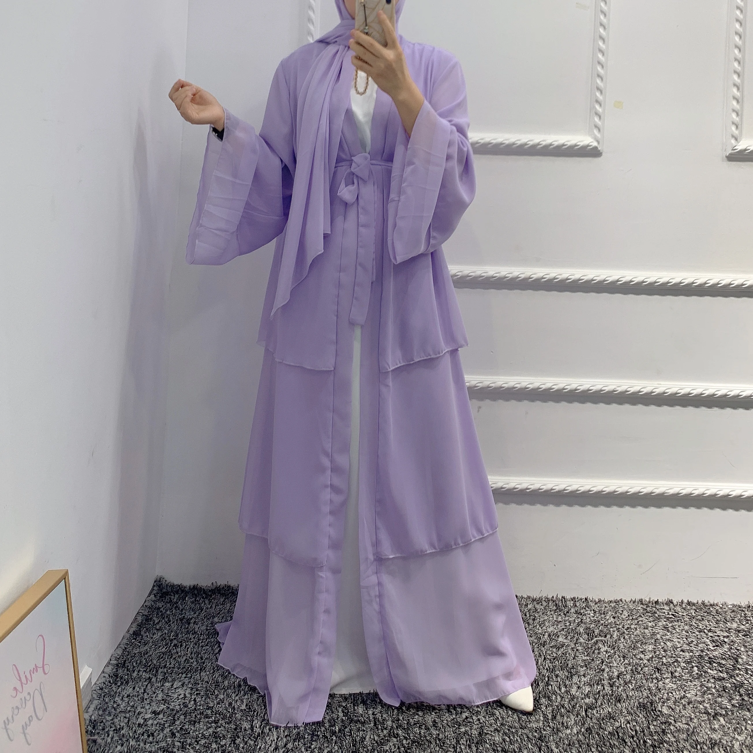 Elegant Open Abaya Chiffon Eid Prayer New Dress For Muslim Women Summer Abaya Ramadan Islamic Cloth Youth Popular
Elegant Open Abaya Chiffon Eid Prayer New Dress For Muslim Women Summer Abaya Ramadan Islamic Cloth Youth Popular