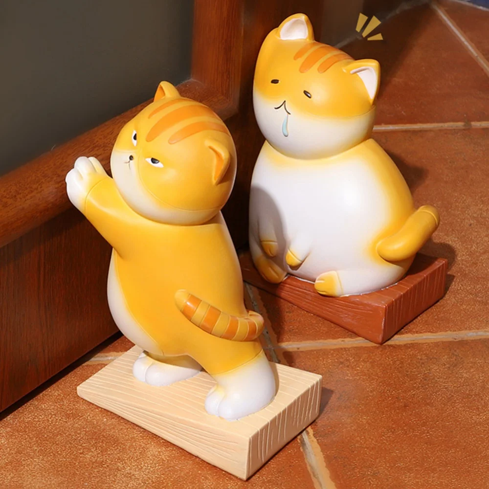 Cartoon Cute Cat Door Stopper Safety Door Stopper Resin Cat Statue Desktop Decoration Ornaments For Home Office Decoration
Cartoon Cute Cat Door Stopper Safety Door Stopper Resin Cat Statue Desktop Decoration Ornaments For Home Office Decoration