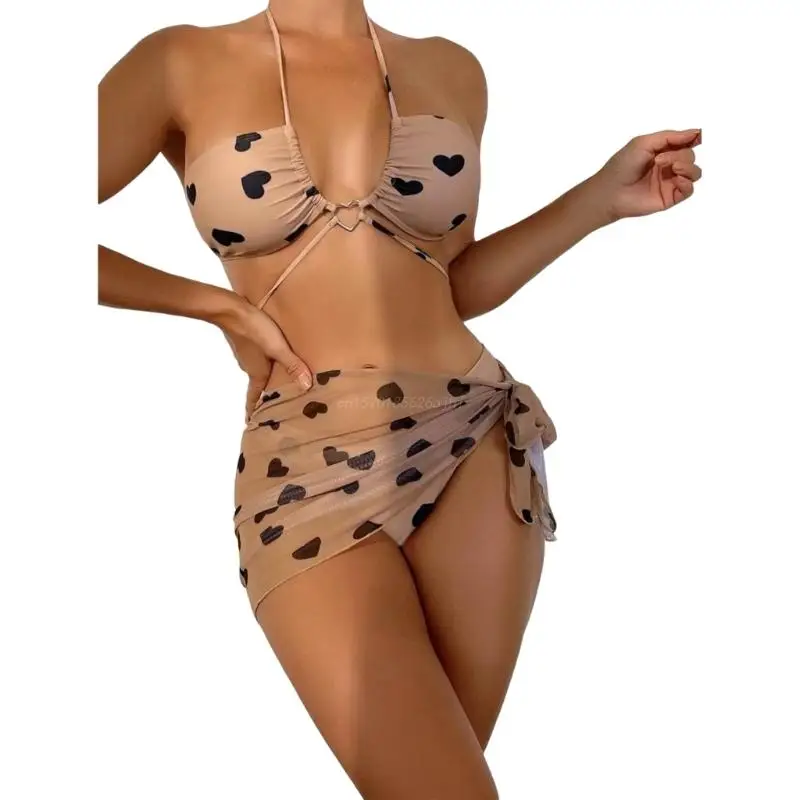 3 шт., женский купальный костюм с принтом в виде сердца
3 шт., женский купальный костюм с принтом в виде сердца