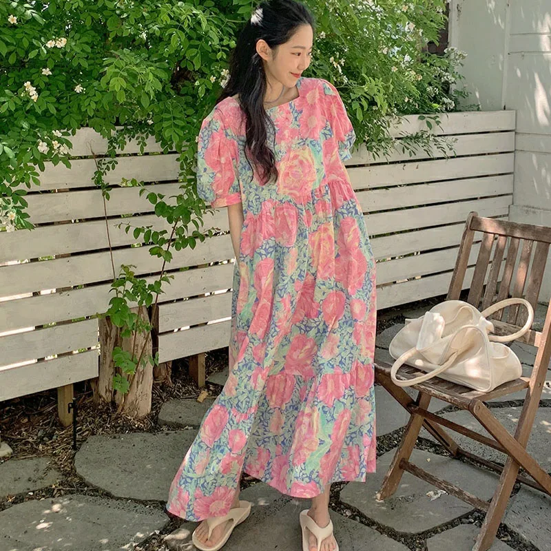 Женское винтажное платье с коротким рукавом и принтом, офисное платье в Корейском стиле с кукольным воротником, одежда для вечерние, лето 2022
Женское винтажное платье с коротким рукавом и принтом, офисное платье в Корейском стиле с кукольным воротником, одежда для вечерние, лето 2022