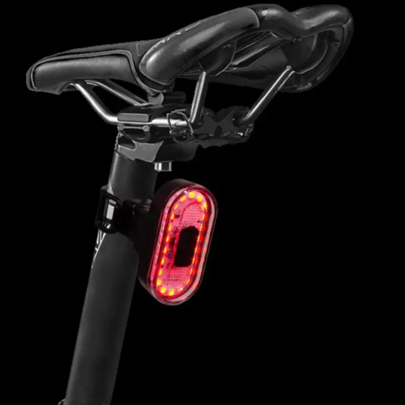 

Cycling Bike Taillight Waterproof 14 Light-emitting Modes Usb Charging Highlight Safety Warning Lamp Colorful Bicycle Rear Light