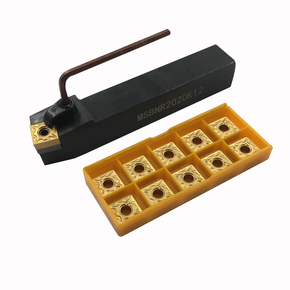 10PCS SNMG432 SNMG120408 Carbide Insert + External Turning Tool Holder MSBNR2020K12(Yellow)
10PCS SNMG432 SNMG120408 Carbide Insert + External Turning Tool Holder MSBNR2020K12(Yellow)