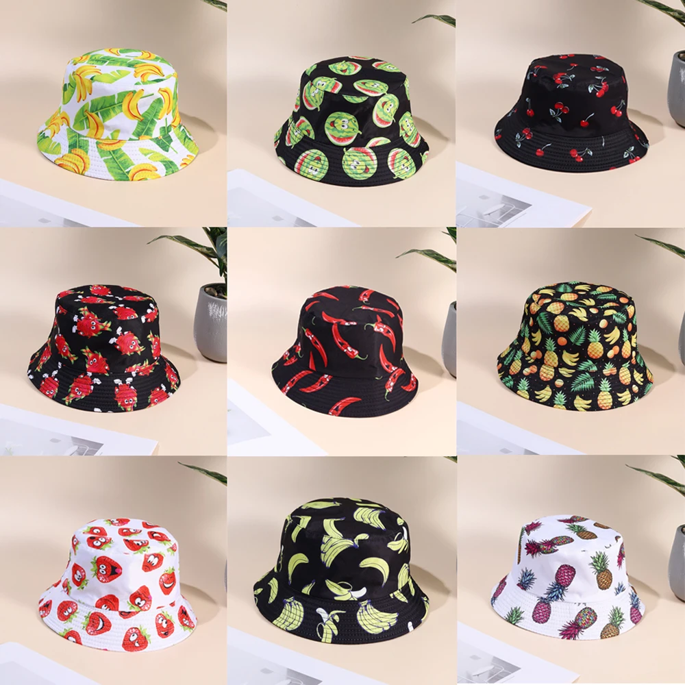 2022 Summer Vegetables Fruits Print Bucket Hats Fashion Hip Hop Sun Visor Hat Men Women Fisherman's Cap Boy Panama Gorros
2022 Summer Vegetables Fruits Print Bucket Hats Fashion Hip Hop Sun Visor Hat Men Women Fisherman's Cap Boy Panama Gorros