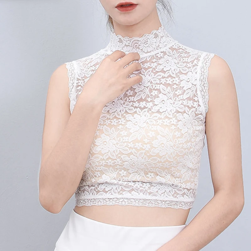 Women Hollow Floral Lace False Fake Collar Turtleneck Half Shirt Blouse Elegant Sleeveless Underwear 2023
Women Hollow Floral Lace False Fake Collar Turtleneck Half Shirt Blouse Elegant Sleeveless Underwear 2023