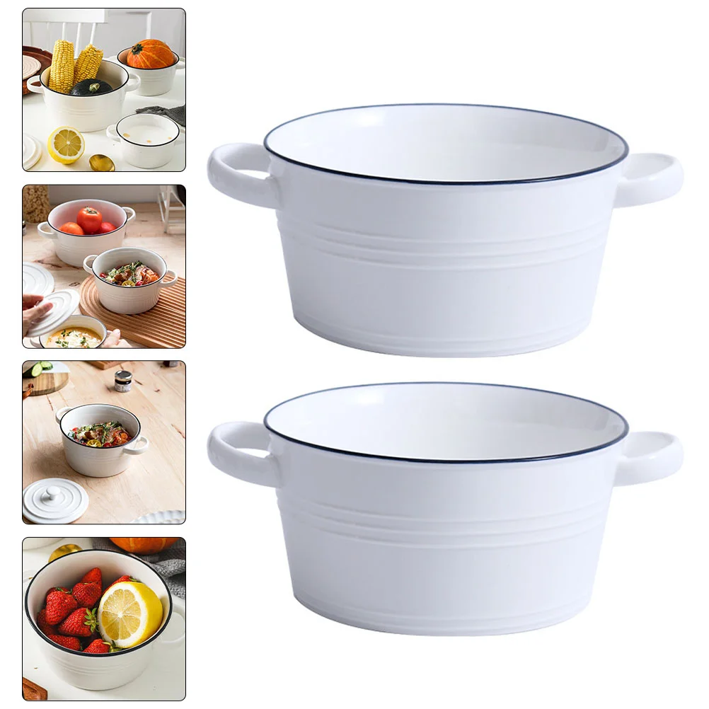 Bowl Bowls Noodle Ceramic Salad Pho Chowder Chilli Plates Serving Soup Stew Deepdouble Holder Handle Fruit Porcelain Household
Bowl Bowls Noodle Ceramic Salad Pho Chowder Chilli Plates Serving Soup Stew Deepdouble Holder Handle Fruit Porcelain Household