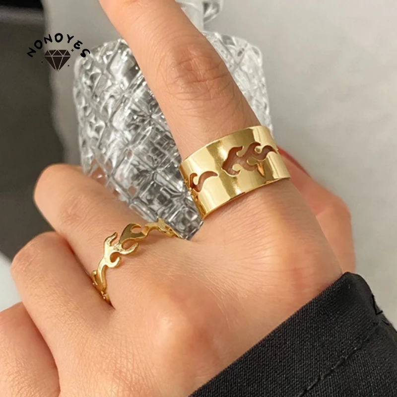 Nonoyes Exquisite Fashion Openwork Flame Adjustable Ring Simple Man Woman Boy Girl Open Rings Popularity Jewelry Gift Wholesale
Nonoyes Exquisite Fashion Openwork Flame Adjustable Ring Simple Man Woman Boy Girl Open Rings Popularity Jewelry Gift Wholesale