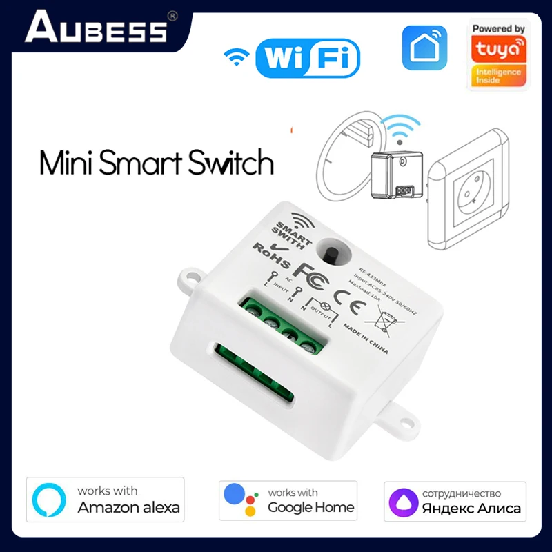 Mini Module WIFI Tuya Smart Light Switch Wall Panel Push Button Switch 433MHZ Wireless Remote Control Work Via Alexa Google Home
Mini Module WIFI Tuya Smart Light Switch Wall Panel Push Button Switch 433MHZ Wireless Remote Control Work Via Alexa Google Home
