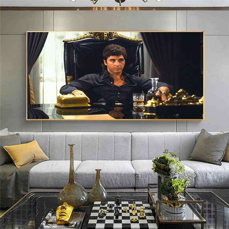 Scarface Series Гангстерский фильм Al Pacino, холст, живопись, плакат в эстетике и печать, настенные картины, украшение спальни
Scarface Series Гангстерский фильм Al Pacino, холст, живопись, плакат в эстетике и печать, настенные картины, украшение спальни
