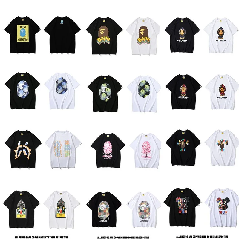 BAPE T-shirts 100% cotton Camouflage Short Sleeve Summer Shark T-shirt Pure Cotton Round Neck Cartoon Man Color Block Splicing
BAPE T-shirts 100% cotton Camouflage Short Sleeve Summer Shark T-shirt Pure Cotton Round Neck Cartoon Man Color Block Splicing
