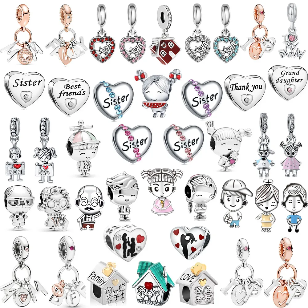 1Pcs New Family Sister Boy Girl Pendant Suitable for Original Pandora Charm Women DIY Bracelet Necklace Accessory Jewelry Making
1Pcs New Family Sister Boy Girl Pendant Suitable for Original Pandora Charm Women DIY Bracelet Necklace Accessory Jewelry Making