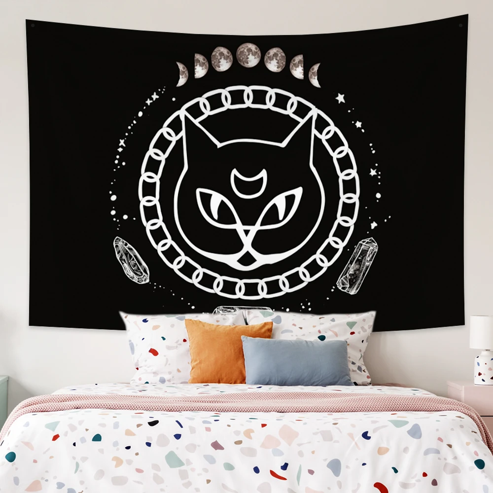 Vintage Moon Phase Wall Hanging Tapestry Black Tapestries Boho Room Wall Home Decoration Cat Mysterious Divination Witchcraft
Vintage Moon Phase Wall Hanging Tapestry Black Tapestries Boho Room Wall Home Decoration Cat Mysterious Divination Witchcraft