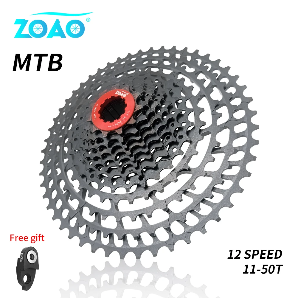 

ZOAO 12 Speed UltraLight Cassette 11-50T 12S K7 12V CNC Bicycle Freewheel only 378g Mountain Bike Part Sprocket For Shimano HG