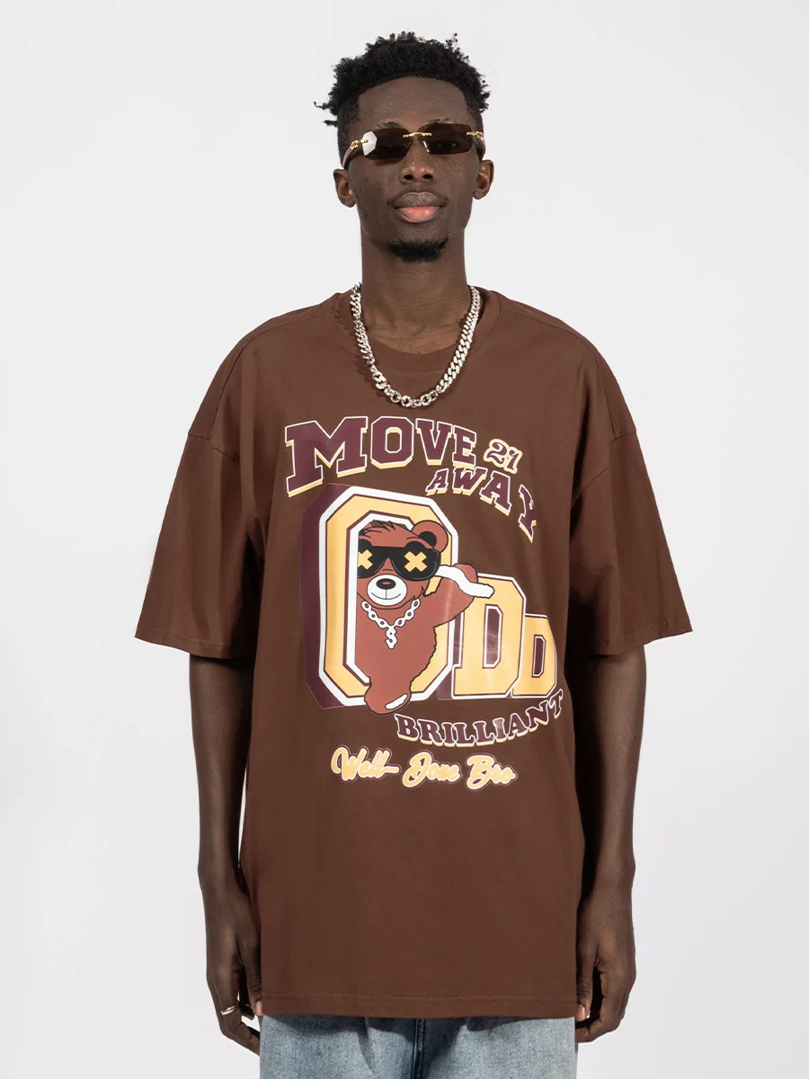 2023 Summer New Cartoon Bear Pattern Printed T-shirt Oversized Hip-Hop Street Round Neck Loose Top Men's and Women's T-shirt
2023 Summer New Cartoon Bear Pattern Printed T-shirt Oversized Hip-Hop Street Round Neck Loose Top Men's and Women's T-shirt