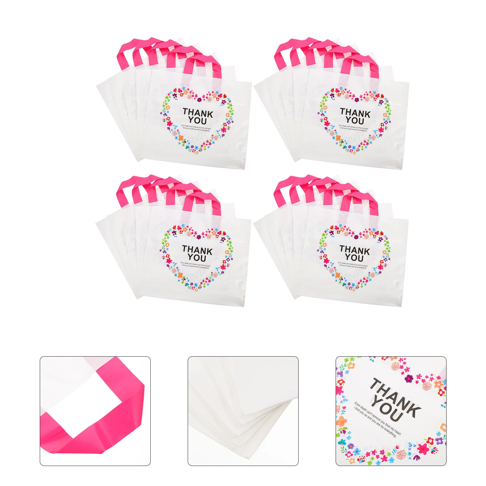 50 Pcs Gift Bag Portable Pouch Tote Bags Handle Plastic Favor Packing Handbags Holders Household Grocery Handles
50 Pcs Gift Bag Portable Pouch Tote Bags Handle Plastic Favor Packing Handbags Holders Household Grocery Handles