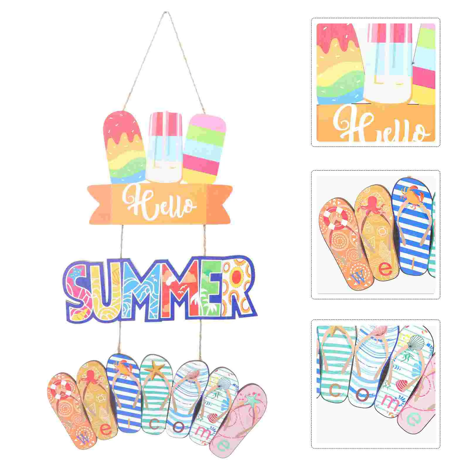 Summer Door Sign Welcome Plaque Midi Dresses Pendants Ice Cream Hanger House Slippers Women Hanging Ornaments
Summer Door Sign Welcome Plaque Midi Dresses Pendants Ice Cream Hanger House Slippers Women Hanging Ornaments