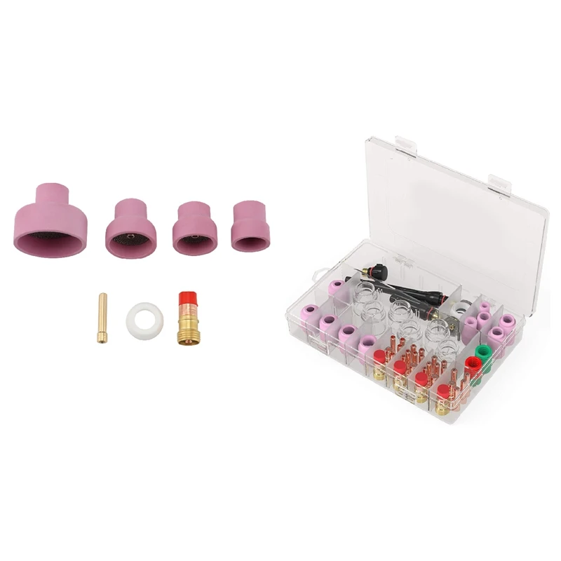 Ceramic Nozzle Cups Strainer Mesh Collet Gas Lens With 71Pcs TIG Torch Stubborn Gas Lens 12 Pyrex Glass Set
Ceramic Nozzle Cups Strainer Mesh Collet Gas Lens With 71Pcs TIG Torch Stubborn Gas Lens 12 Pyrex Glass Set