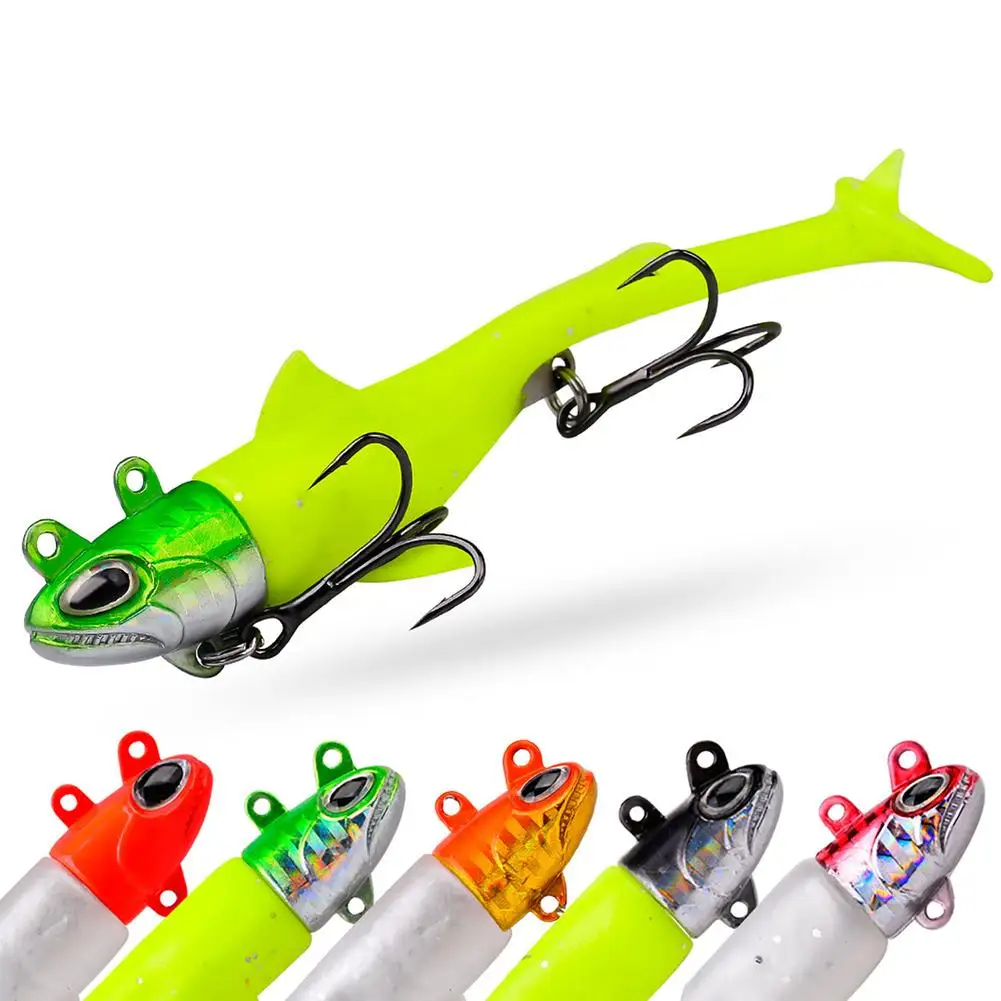 T-tail Fishing Bait With Treble Hooks Long-casting Lure Soft Bait Submersible Lure Fishing Tools
T-tail Fishing Bait With Treble Hooks Long-casting Lure Soft Bait Submersible Lure Fishing Tools