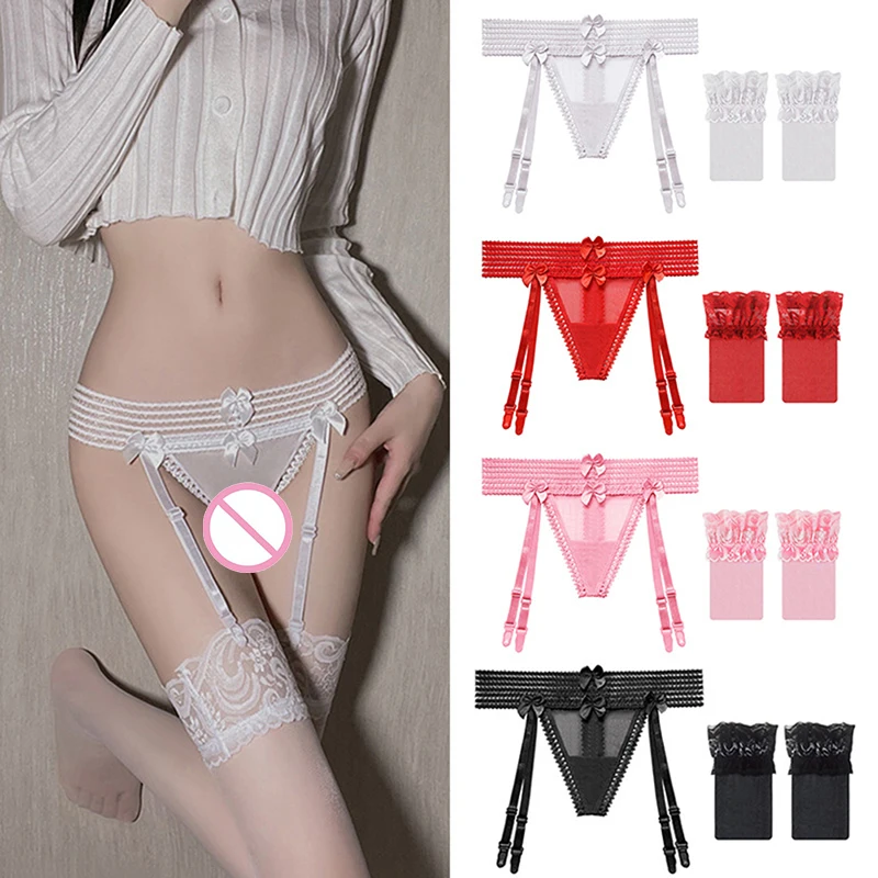 Sexy And Hot Women Mesh Transparent Garter Panties And Stockings Set Garter Belt For Thigh High Stockings
Sexy And Hot Women Mesh Transparent Garter Panties And Stockings Set Garter Belt For Thigh High Stockings