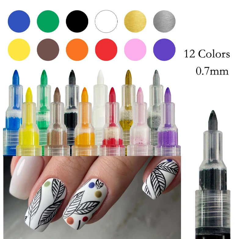 2/4/6/12 Colors Nail Pen Painting Detailing Pen Brushes DIY Nail Art Adorn Tools Nail Art Graffiti Line Beauty Manicure Tool
2/4/6/12 Colors Nail Pen Painting Detailing Pen Brushes DIY Nail Art Adorn Tools Nail Art Graffiti Line Beauty Manicure Tool