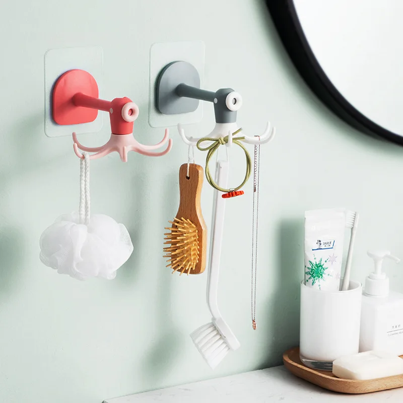 Creative 360-degree Rotating Wall Hanging Free Punching Strong Viscose 6-claw Octopus Kitchen Bathroom Hook Home Accessories
Creative 360-degree Rotating Wall Hanging Free Punching Strong Viscose 6-claw Octopus Kitchen Bathroom Hook Home Accessories