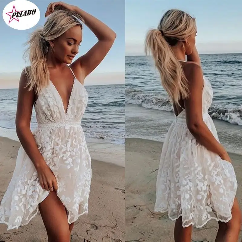 Mid Calf Elegant White Lace Spaghetti Strap Midi Dress Summer Sexy Sleeveless V Neck Beach Dresses Women Party Vestidos Female
Mid Calf Elegant White Lace Spaghetti Strap Midi Dress Summer Sexy Sleeveless V Neck Beach Dresses Women Party Vestidos Female