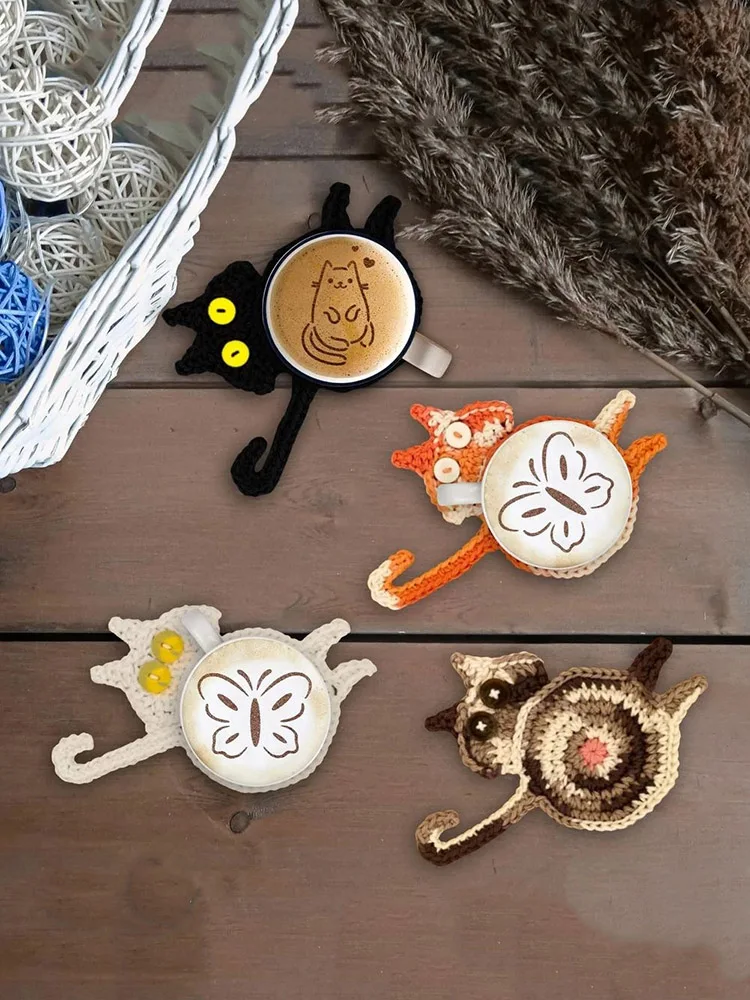 Cat Butt Coaster Non-slip Cup Cushion Cute Kitty Knitting Coaster Funny Cup Mat Creative Gift Drinkware Mat Kitchen Accessories
Cat Butt Coaster Non-slip Cup Cushion Cute Kitty Knitting Coaster Funny Cup Mat Creative Gift Drinkware Mat Kitchen Accessories