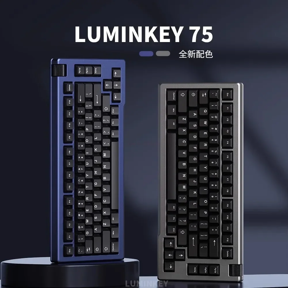 

Механическая клавиатура Luminkey75, Usb Type-c клавиатуры с горячей заменой, игровые аксессуары в алюминиевом корпусе, совместимы с Windows Macos