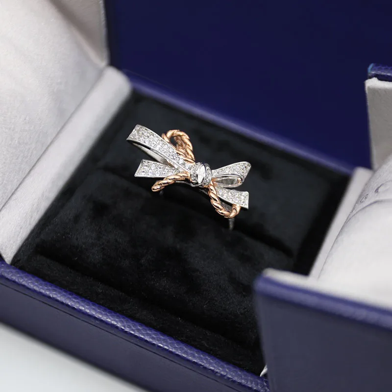 French Luxury Brand Jewelry 925 Sterling Silver Electroplate Bowknot Women's Rings Higher Quality
French Luxury Brand Jewelry 925 Sterling Silver Electroplate Bowknot Women's Rings Higher Quality