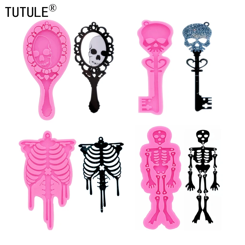4pcs assortment Halloween Skeleton Man Skeleton Jewelry Mold Shiny Earrings Pendant Epoxy Silicone Mould Skull Key Silicone Mold
4pcs assortment Halloween Skeleton Man Skeleton Jewelry Mold Shiny Earrings Pendant Epoxy Silicone Mould Skull Key Silicone Mold