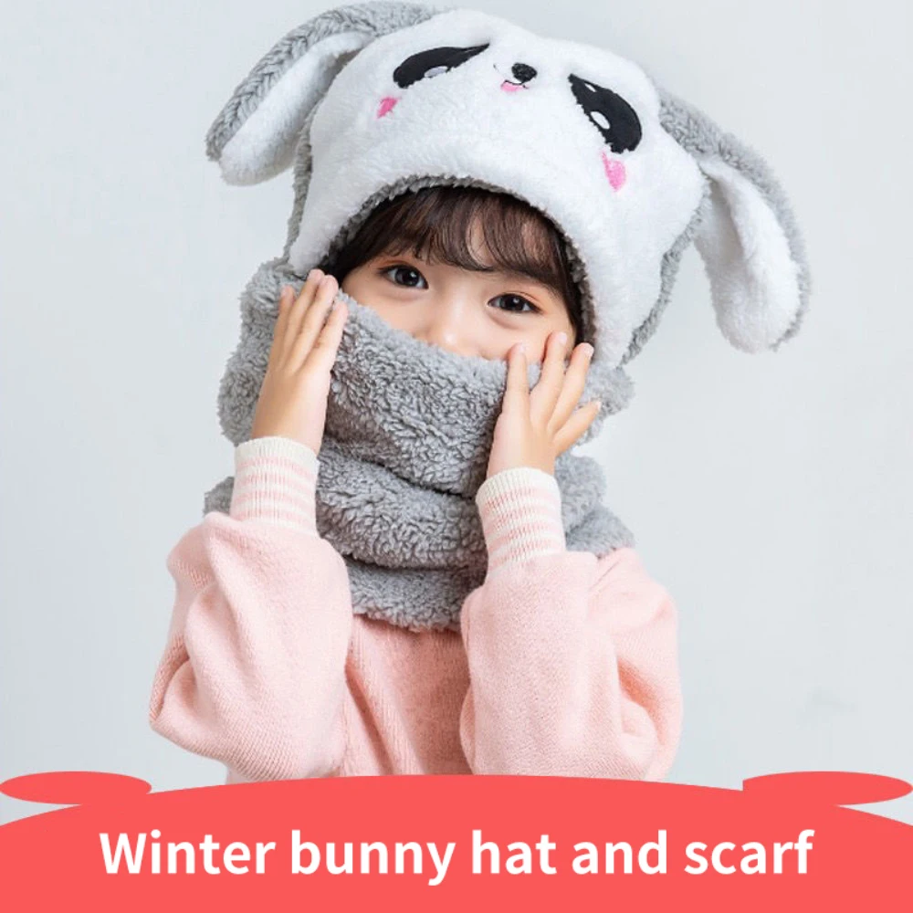 One-piece Cute Plush Hat And Scarf Baby's Winter Ear Protectors Hats Scarves Masks Integrated Rabbit Ear Hats
One-piece Cute Plush Hat And Scarf Baby's Winter Ear Protectors Hats Scarves Masks Integrated Rabbit Ear Hats