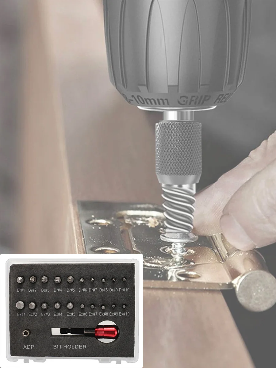 22pcs Multi-function Extractor Drill Bit Set Broken Screw Extractor Bolt Remover For Hex Bolts Machine Screws Lag Bolts
22pcs Multi-function Extractor Drill Bit Set Broken Screw Extractor Bolt Remover For Hex Bolts Machine Screws Lag Bolts