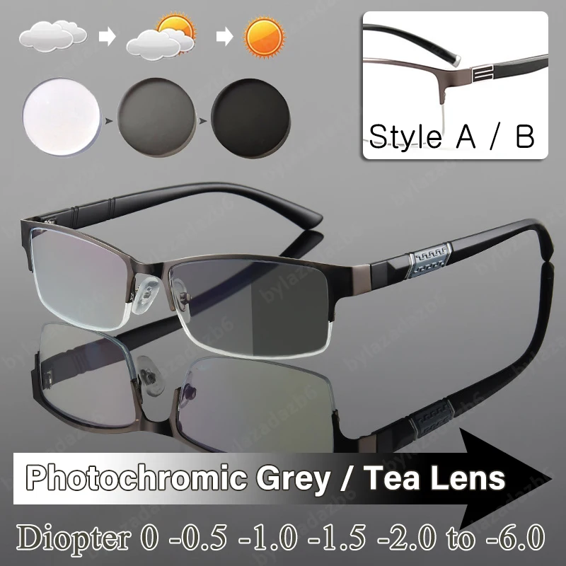 Photoromic Metal Glasses Anti Blue Light Degree Optical Glasses Ultra Light Titanium Alloy Frame Square Myopia Men's Glasses
Photoromic Metal Glasses Anti Blue Light Degree Optical Glasses Ultra Light Titanium Alloy Frame Square Myopia Men's Glasses
