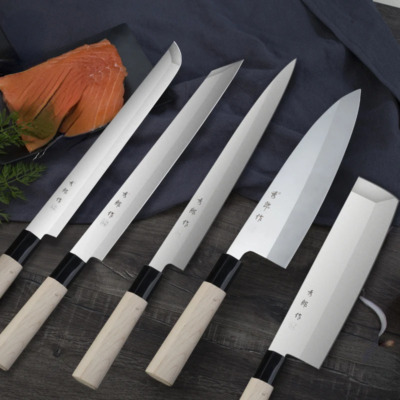 Japanese Sashimi Knife Fish Filleting Knife Professional Salmon Sushi Slicing Knife Raw Knife Tainless Steel Fish Slicing Knife
Japanese Sashimi Knife Fish Filleting Knife Professional Salmon Sushi Slicing Knife Raw Knife Tainless Steel Fish Slicing Knife