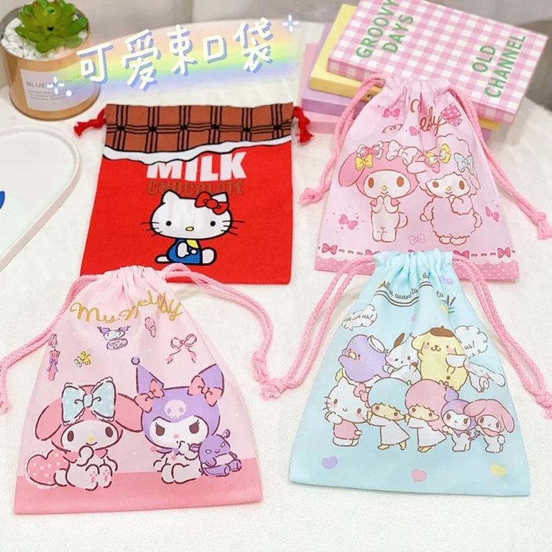 Japanese Cartoon Cute Kuromi Bundle Pocket Cinnamoroll Drawstring Bag Storage Bag Candy Blessing Bag Small Gift Cloth Bag
Japanese Cartoon Cute Kuromi Bundle Pocket Cinnamoroll Drawstring Bag Storage Bag Candy Blessing Bag Small Gift Cloth Bag