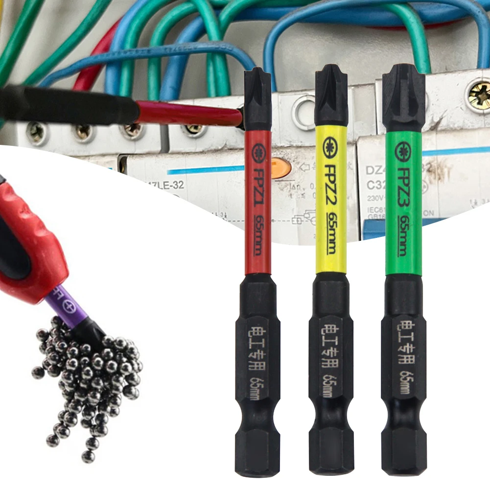 3 Pcs/1 Set 65mm Magnetic Special Slotted Cross Screwdriver Bit 4.5/5.5/7mm For Electrician FPZ1-3 Cross Screwdriver Bits
3 Pcs/1 Set 65mm Magnetic Special Slotted Cross Screwdriver Bit 4.5/5.5/7mm For Electrician FPZ1-3 Cross Screwdriver Bits