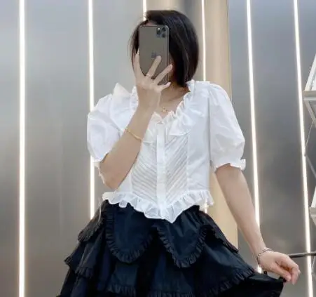 126057 Luxury Designer Clothes Fashion Classic Trendy Frill Puff Sleeve Thin T-shirt Female
126057 Luxury Designer Clothes Fashion Classic Trendy Frill Puff Sleeve Thin T-shirt Female