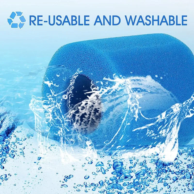 6 шт., многоразовые губчатые фильтры для бассейна 
6 шт., многоразовые губчатые фильтры для бассейна